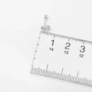 여자 실버 925 크리스탈 참 큐빅 피어싱 귀걸이_3