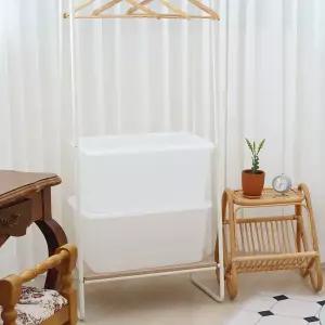 포터 대용량 반투명 정리함 52L 1개 대형 팬트리 수납 공간박스 옷 리빙박스