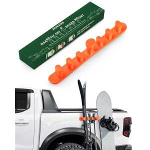 자동차 측면용 마그네틱 스키 홀더 - 리그 스트립 스노우보드 마운트 및 스노보드 넘어짐 방지 차량 긁힘으로부터 보호 액세서리(오렌지)