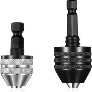 임팩트 드라이버용 PCS 키리스 드릴 척 2개 1/4인치 헥스 섕크 고속 변경 컨버터 확장 비트 어댑터 변환