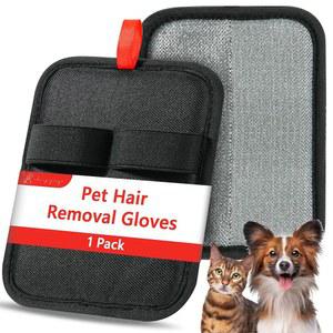 보두오예제이 반려동물 제모 장갑 개와 고양이를 위한 정전기 그루밍 미트 도구 - 반려동물, 가구, 카시트 의류 및 소파에서 털 제거하기
