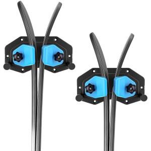 Soulchen 스키 및 스노보드 보관 랙 2개, 벽 마운트 수직 홀더, 스노우보드 랙, 공간 절약 차고 정리용 (블랙 블루)