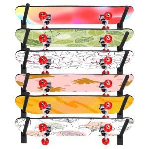 Patioer 스케이트보드 벽 마운트, 스케이트 보드 디스플레이 홀더 랙, 스노우보드 스키 보관 정리함