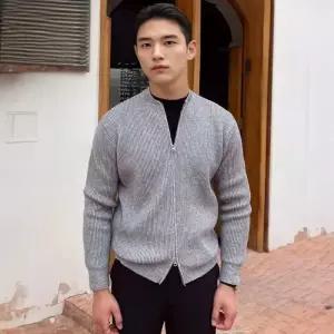 오버핏 가디건 골지 겨울 정장 집업가디건 남자 가을 지퍼 니트