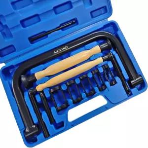 자동차 오토바이 ATV 및 소형 엔진용 밸브 래핑 도구가 포함된 식스완지 12pcs 스프링 압축기 도구