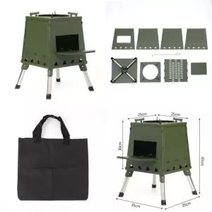 캠핑용 접이알찬식 화목난로 35x47 우드스토브 화로대