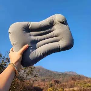 목쿠션 에어 캠핑베개 여행 에어펌프 목베개