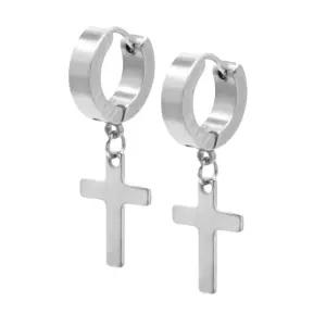 써지컬스틸 십자가 볼드 한쪽귀걸이 써지컬스틸부자재 써지컬체인