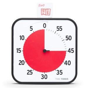 [미국배송] 타임 타이머 12인치 비주얼 60분 데스크 카운트다운 시계 드라이 이레이즈 활동 카드 교실용 마그네틱 홈스쿨링 학습 도구 과제 알림 홈 및 주방