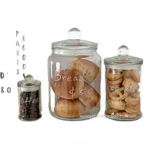 감성 유리 과일청 쿠키 밀폐 수납 뚜껑 용기 보관 캡슐커피 시리얼 원두커피 견과류 주방
