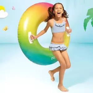 120cm 베이직인텍스 컬러휠 원형 튜브 워터파크튜브