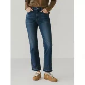 막스까르띠지오 (피치 기모안감) 밑단 포인트 부츠컷 데님 팬츠