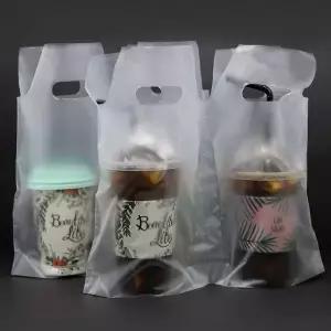 [셀러에이드]비닐캐리어 2구 분리형 무지 1000장 음료캐리어