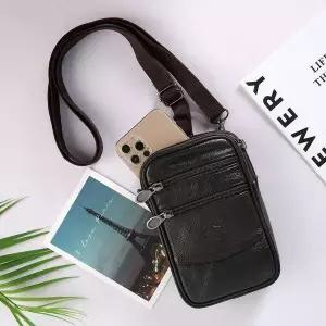 [셀러에이드]디케이 2018 천연소가죽 핸드폰 미니크로스백