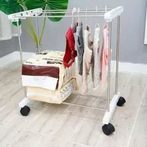 [생활] 옷장 1단 행거 강아지 이동식 반려동물