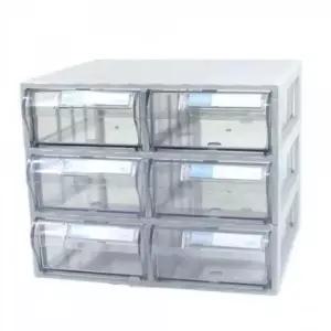 [문구/오피스] 수납형 데스크정리함 6칸 화장대 서랍 수납 정리 상자