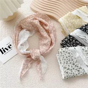 꽃무늬 이중 레이스 스카프 ELS-080 꽃무늬스카프 레이스스카프 레트로스카프 봄스카프