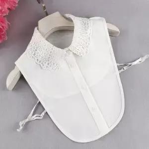 여성 펀칭 패턴 레이어드 넥케이프 카라넥 이너셔츠 넥케이프 이너카라 레이어드카라