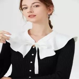 여성 롱 스트링 러블리 세일러 카라 넥케이퍼 이너넥 넥케이프 이너카라 레이어드카라