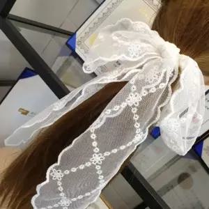 레이스 흰색 멀티 스카프 헤어끈 넥스카프 가방 장식 쁘띠 소품샵 옷가게 선물 레이스천
