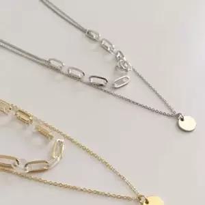 made lavenir) acrylic chain necklace set 실버925 은목걸이 커플목걸이 여성목걸이