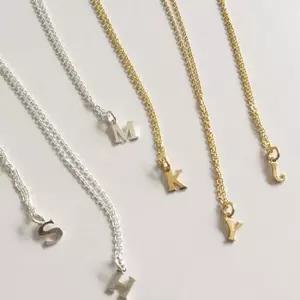 silver925) initial necklace A-Z) 실버925 은목걸이 커플목걸이 여성목걸이