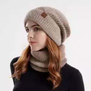 여성 니트모자 세트 넥워머 겨울 방한 모자 답례품 니트모자 방한용품 털모자 남녀공용