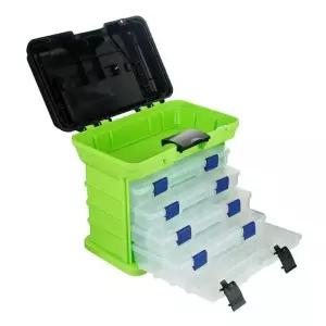 낚시소품 바알찬늘 채비 미끼 하드케이스 태클박스 그린