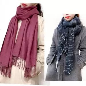 겨울 여자목도리 부드러운롱머플러 한국 감성 스카프 무지
