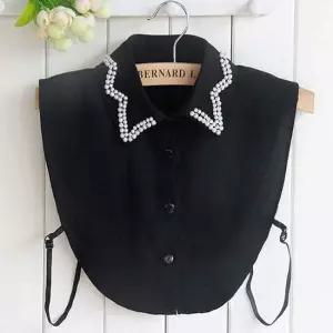 진주장식 레이어드 카라 넥케이프 입는 페이크 카라 레이스케이프 넥레이스 목레이스