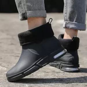 남성 에어부츠 사계절 기모 방한 레인부츠 방수부츠 남자방수신발 겨울레인부츠