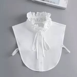 러플 리본장식 하이넥 페이크 카라 셔츠 목카라 레이스케이프 넥레이스 목레이스 목칼라