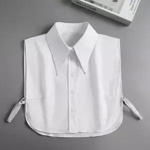 코튼 스탠다드 레이어드 카라 이너 셔츠 뾰족 카라 넥뜨개케이프 레이스케이프 목레이스