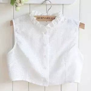 프릴 차이나 페이크 카라 넥케이프 레이어드 연출 면레이스넥케이프 넥케이프칼라