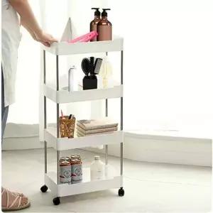 미니 트롤리 틈새 수납 트레이 미용 카트 주방 웨건 틈새수납장 플라스틱서랍장