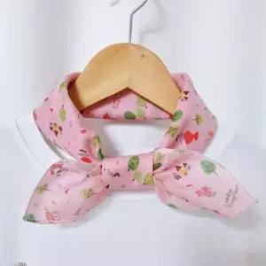 아사면 핑크 손수건 쁘띠스카프 빨간망토 빅사이즈 스카프 스카프빕 여성손수건