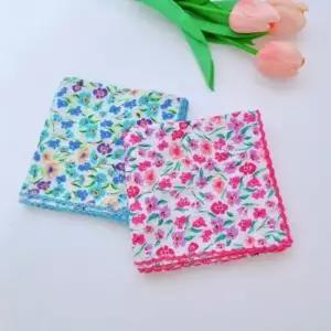 큰 뜨게 쁘띠스카프 러블리 정사각 손수건 스카프 거즈면손수건 여성손수건 아동스카프빕