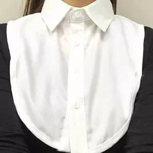쉬폰 페이크셔츠 클래식 목카라 화이트 목셔츠 페이크카라 넥케이프 페이크셔츠 목셔츠