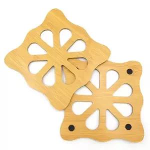 디자인 식탁보호 냄비깔개 나무 냄비받침대 모임선물 실리콘입술냄비받침 워머받침