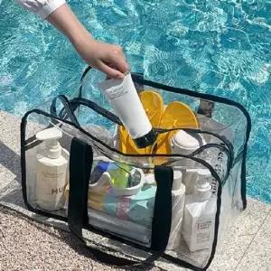 PVC 인기 사러왕)투명 바캉스백 빅사이즈 감성 물놀 여행가방 여행용 빅백