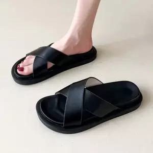 여성 사무실 외출 슬리퍼 캐주얼 여름 꼬임 슬리퍼 여성슬리퍼 뮬 여름슬리퍼