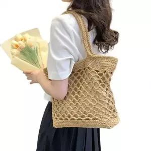 여자 인기 신상 패션 뜨개 감성 니트 토트백 네트 여 니트가방 여름가방 휴양지가방