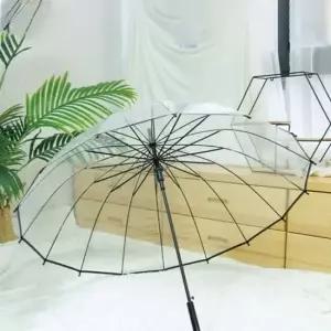 POE 장우산 16K 튼튼한 큰우산 살있고 투명 16K우산 투명우산 장우산