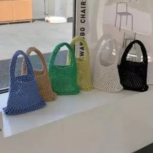 네트쁘띠백 토트백 데일리 그물백 니트백 클래식 휴가 미니백 셔링숄더백