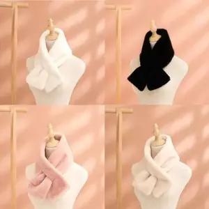 쁘띠 여성 페이크 퍼 밍크 여자 숏 겨울 머플러 짧은 퍼목도리 털목도리 쁘띠목도리