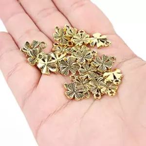 골드 네잎클로버 액세서리 팬던트 목걸이 부자재 키링 제작 네잎클로버팬던트