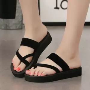 3cm굽 엄지쪼리 스트랩 슬리퍼 여름 여행 슬리퍼 여성슬리퍼 여름슬리퍼 발편한슬리퍼