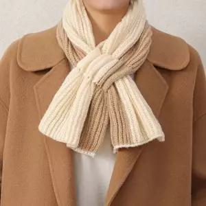 겨울 투톤 니트목도리 여성 니트머플러 숏 미니목도리 무지머플러 숏머플러 무지목도리