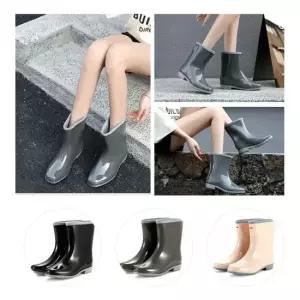광택 베이직 유니크 스타일리쉬 여성 롱 레인부츠 여성레인부츠 여성숏레인부츠