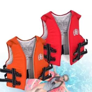 튜브 물놀이알찬 캠핑 S3064 구명조끼 오렌지 L사이즈